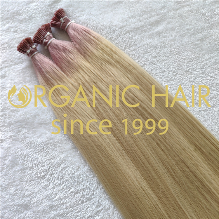 Custom color ombre color I tip hair extensions CNY011